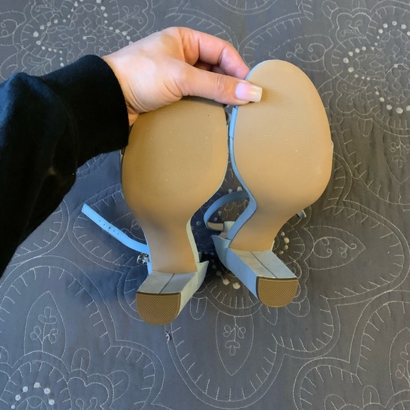 JustFab Light Blue Block Heels - Picture 4 of 5